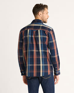 ALTERNATE VIEW OF MEN'S PLAID ARCADIA FLANNEL SHIRT IN NAVY MULTI PLAID image number 2