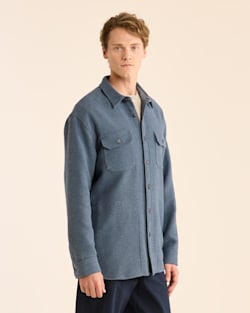 ALTERNATE VIEW OF MEN'S DOUBLESOFT DRIFTWOOD SHIRT IN DENIM BLUE image number 2