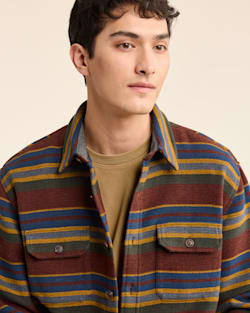 Shop Men's Doublesoft Striped Driftwood Shirt | Pendleton
