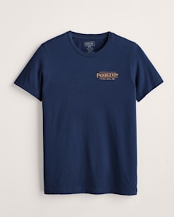 ALTERNATE VIEW OF MEN'S VINTAGE LOGO GRAPHIC TEE IN NAVY/GOLD image number 2