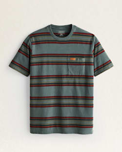 MEN'S SHORT-SLEEVE STRIPED DESCHUTES POCKET TEE IN SPRUCE YAKIMA image number 1