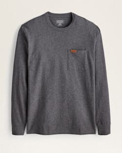 MEN'S LONG-SLEEVE DESCHUTES POCKET TEE IN DARK GREY HEATHER image number 1