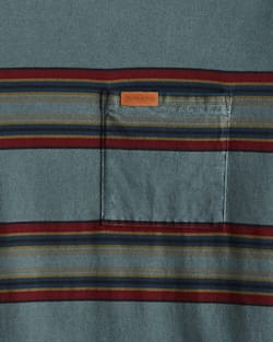 ALTERNATE VIEW OF MEN'S LONG-SLEEVE STRIPED DESCHUTES POCKET TEE IN SPRUCE YAKIMA image number 2