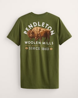MEN'S PENDLETON BISON GRAPHIC TEE IN MILITARY GREEN/MULTI image number 1
