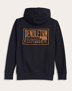 ALTERNATE VIEW OF MEN'S ORIGINAL WESTERN GRAPHIC HOODIE IN BLACK/GOLD image number 2