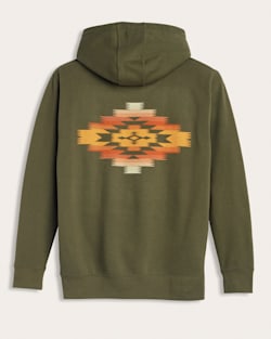 ALTERNATE VIEW OF MEN'S SOLSTICE CANYON GRAPHIC HOODIE IN MILITARY GREEN/MULTI image number 2
