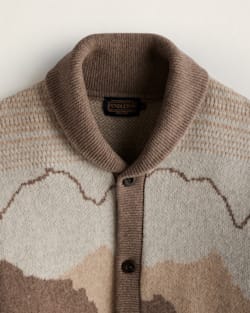 ALTERNATE VIEW OF MEN'S IN THEIR ELEMENT LAMBSWOOL CARDIGAN IN TAN BUFFALO image number 4