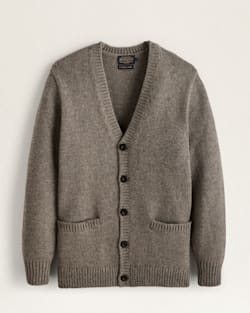 MEN'S SHETLAND COLLECTION CARDIGAN IN STONE HEATHER image number 1