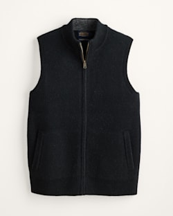 MEN'S SHETLAND COLLECTION SWEATER VEST IN BLACK image number 1