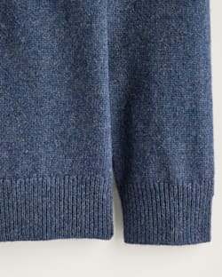 ALTERNATE VIEW OF MEN'S SHETLAND COLLECTION HALF-ZIP SWEATER IN DARK BLUE HEATHER image number 3