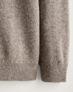 ALTERNATE VIEW OF MEN'S SHETLAND COLLECTION HALF-ZIP SWEATER IN STONE HEATHER image number 3