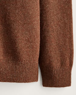 ALTERNATE VIEW OF MEN'S SHETLAND COLLECTION HALF-ZIP SWEATER IN SPICED HEATHER image number 3