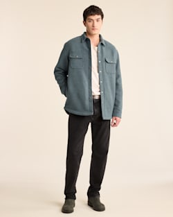 ALTERNATE VIEW OF MEN'S DOUBLESOFT SHERPA-LINED SHIRT JACKET IN SEA GREEN image number 5