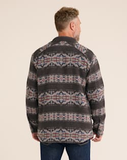 ALTERNATE VIEW OF MEN'S SOLSTICE CANYON DOUBLESOFT SHERPA-LINED SHIRT JACKET IN GREY image number 3