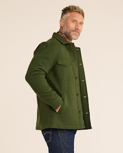 ALTERNATE VIEW OF MEN�S WOOL LAWSON COAT IN ARMY GREEN image number 2