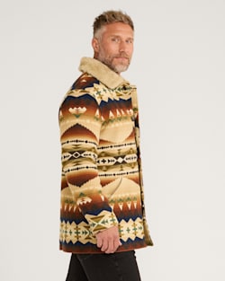 ALTERNATE VIEW OF MEN'S BROWNSVILLE SHEARLING COLLAR COAT IN TAN SOLSTICE CANYON image number 2