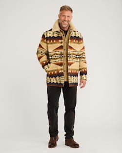 ALTERNATE VIEW OF MEN'S BROWNSVILLE SHEARLING COLLAR COAT IN TAN SOLSTICE CANYON image number 5