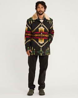 ALTERNATE VIEW OF MEN'S BROWNSVILLE SHEARLING COLLAR COAT IN OXFORD FOUR CORNERS image number 6