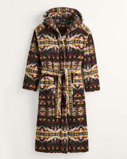 UNISEX SOLSTICE CANYON COTTON TERRY VELOUR ROBE IN BROWN MULTI image number 1