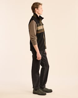 ALTERNATE VIEW OF MEN'S RIDGELINE BERBER FLEECE VEST IN OLIVE/BRONZE image number 2