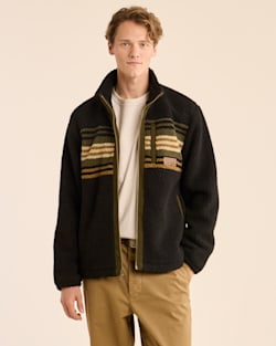 MEN'S TAHUYA BERBER FLEECE JACKET IN OLIVE/BRONZE image number 1
