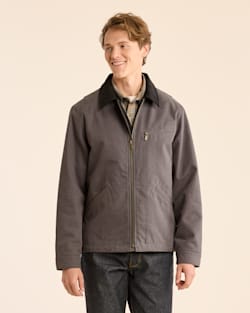 MEN'S TAHOMA CANVAS TRUCKER JACKET IN ASH image number 1