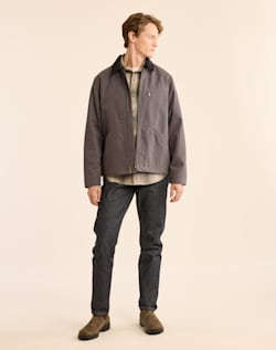 ALTERNATE VIEW OF MEN'S TAHOMA CANVAS TRUCKER JACKET IN ASH image number 4