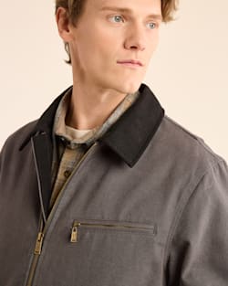 ALTERNATE VIEW OF MEN'S TAHOMA CANVAS TRUCKER JACKET IN ASH image number 5