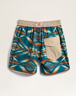 ALTERNATE VIEW OF BIRDWELL X PENDLETON WRIGHT HYBRID BOARDSHORTS IN TURQUOISE SUMMERLAND image number 2