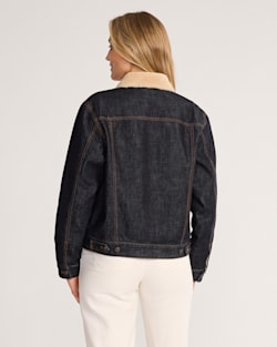 ALTERNATE VIEW OF UNISEX PENDLETON UK EMBROIDERED DENIM JACKET IN INDIGO image number 2
