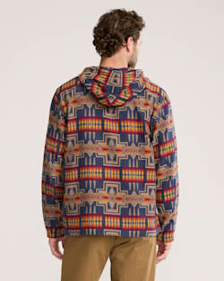ALTERNATE VIEW OF MEN'S PENDLETON UK HARDING CHAMOIS HOODIE IN NAVY image number 2