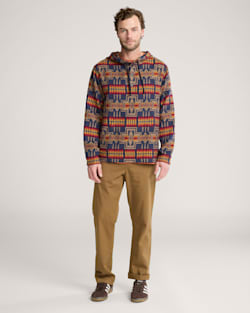 ALTERNATE VIEW OF MEN'S PENDLETON UK HARDING CHAMOIS HOODIE IN NAVY image number 5