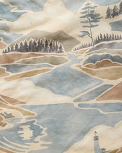 ALTERNATE VIEW OF MEN'S ALOHA COTTON CAMP SHIRT IN PACIFIC LANDSCAPE image number 5