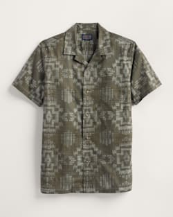 MEN'S ALOHA COTTON CAMP SHIRT IN OLIVE HARDING image number 1