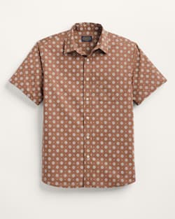 ALTERNATE VIEW OF MEN'S SHORELINE COTTON SHIRT IN RED/BROWN GEO image number 5