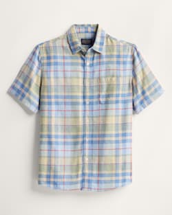 ALTERNATE VIEW OF MEN'S PLAID SHORELINE LINEN SHIRT IN BLUE MULTI image number 5