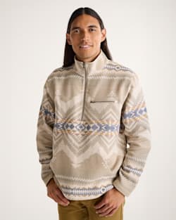 MEN'S DOUBLESOFT DOVER QUARTER ZIP IN TAUPE CASCADIA image number 1