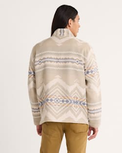 ALTERNATE VIEW OF MEN'S DOUBLESOFT DOVER QUARTER ZIP IN TAUPE CASCADIA image number 2