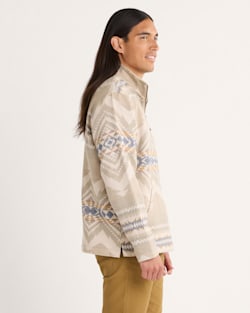 ALTERNATE VIEW OF MEN'S DOUBLESOFT DOVER QUARTER ZIP IN TAUPE CASCADIA image number 3