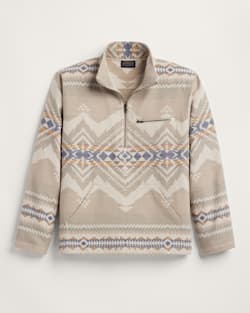 ALTERNATE VIEW OF MEN'S DOUBLESOFT DOVER QUARTER ZIP IN TAUPE CASCADIA image number 5