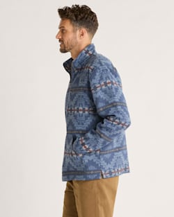 ALTERNATE VIEW OF MEN'S DOUBLESOFT DOVER QUARTER ZIP IN NAVY HARDING STAR image number 3