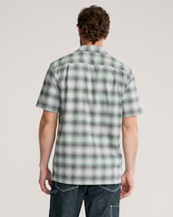 ALTERNATE VIEW OF MEN'S SHORT-SLEEVE PLAID COTTON BOARD SHIRT IN CHARCOAL/GREY PLAID image number 2