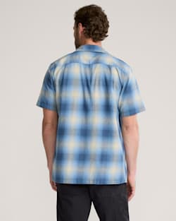 ALTERNATE VIEW OF MEN'S SHORT-SLEEVE PLAID COTTON BOARD SHIRT IN NAVY/BLUE PLAID image number 2