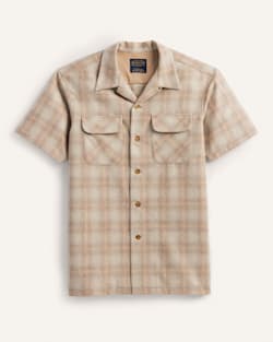 MEN'S SHORT-SLEEVE PLAID BOARD SHIRT IN TAN OMBRE image number 1