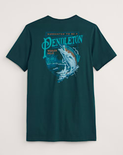 MEN'S SALMON FALLS GRAPHIC TEE IN FOREST/GREEN image number 1