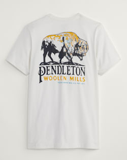MEN'S BISON GRAPHIC TEE IN VINTAGE WHITE/BROWN image number 1