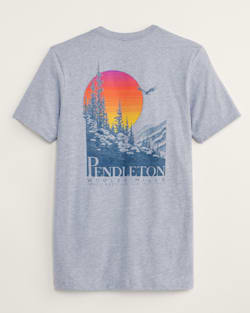 MEN'S OUTDOOR SUNSET GRAPHIC TEE IN ATHLETIC HEATHER/GREY image number 1