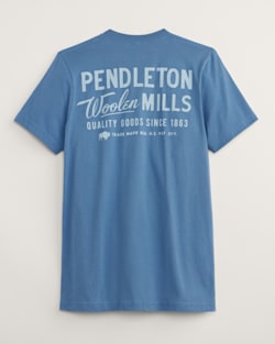MEN'S LOGO GRAPHIC TEE IN STEEL/LIGHT BLUE image number 1