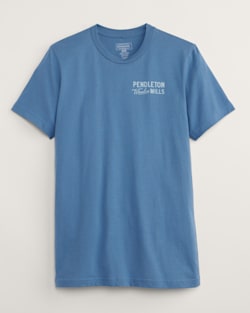 ALTERNATE VIEW OF MEN'S LOGO GRAPHIC TEE IN STEEL/LIGHT BLUE image number 2