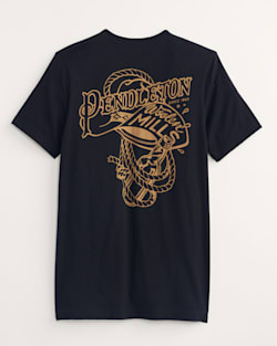 MEN'S RODEO HAT GRAPHIC TEE IN BLACK/GOLD image number 1